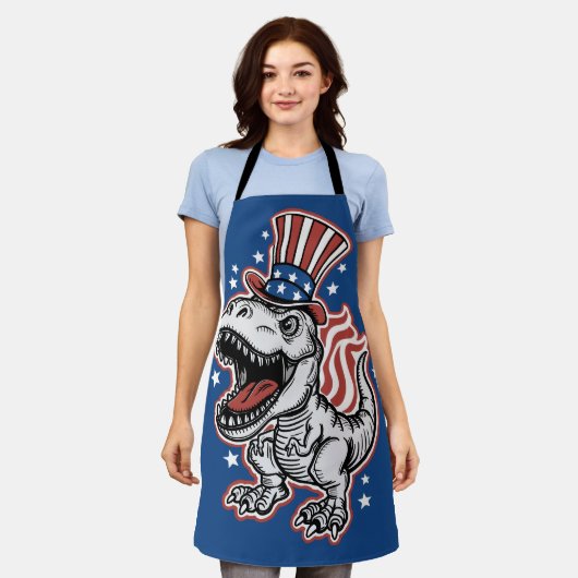 American Patriotic Dinosaurier Schürze (Getragen)