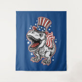 American Patriotic Dinosaurier Wandteppich (Vorderseite)