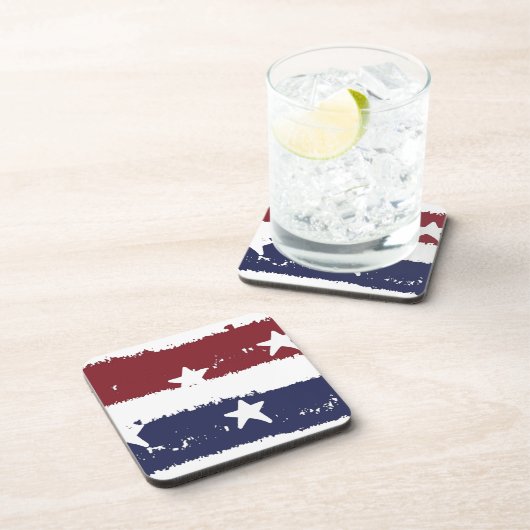 American Patriotic Distressed Paint Untersetzer Se (Rechte Seite)