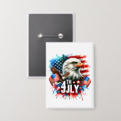American Patriotic Eagle Sublimation-61905 Button (Vorderseite/Rückseite)