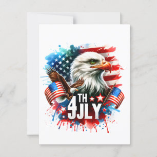 American Patriotic Eagle Sublimation-61905 Postkarte