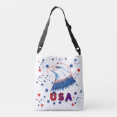 American patriotic eagle tragetaschen mit langen trägern (Rückseite)