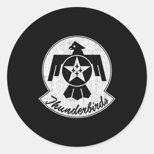 American Patriotic F16 Fighter 57th Wing Tbirds Gi Runder Aufkleber (Vorderseite)