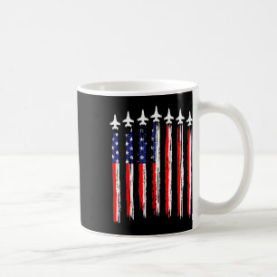 American Patriotic Fighter Jets Usa Flag Wave 4t Kaffeetasse