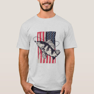 American Patriotic Fishing Amerikanische Unabhängi T-Shirt