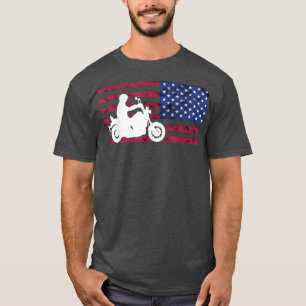 American Patriotic Flag Motorrad Biker USA T-Shirt