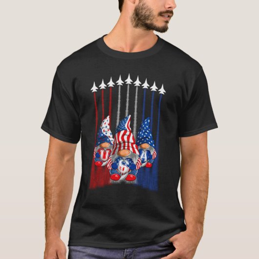 American Patriotic Gnomes USA 4. Juli T-Shirt (Vorderseite)