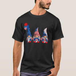American Patriotic Gnomes USA Flag 4. Juli T-Shirt