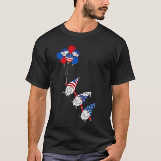 American Patriotic Gnomes USA Flag 4. Juli T-Shirt (Vorderseite)