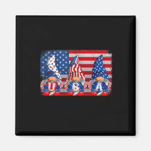 American Patriotic Gnomes Usa Independence Day 4. Magnet
