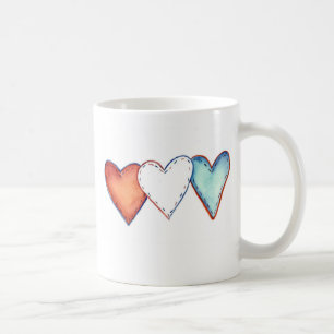 American Patriotic Hearts Kaffeetasse