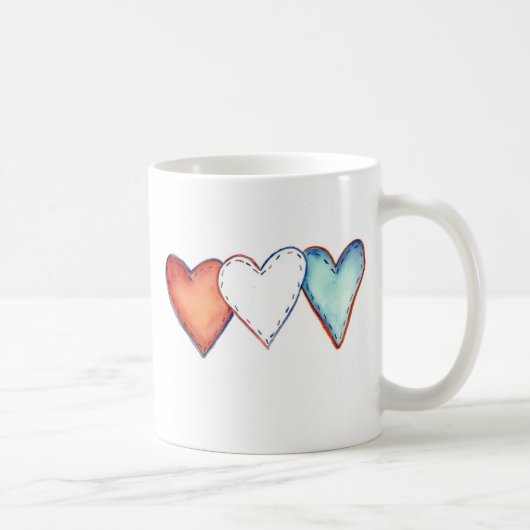 American Patriotic Hearts Kaffeetasse (Rechts)