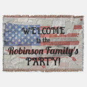 American Patriotic Map Flag Wall Calligraphy Text Decke (Vorderseite)