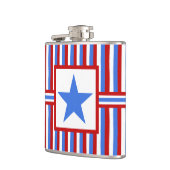 American Patriotic Modern Folk Art Hip Flask Flachmann (Links)