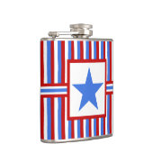 American Patriotic Modern Folk Art Hip Flask Flachmann (Rechts)