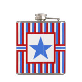 American Patriotic Modern Folk Art Hip Flask Flachmann (Rückseite)