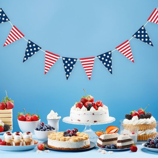 American Patriotic Red White and Blue Wimpelkette