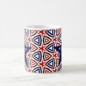 American Patriotic Red White Blue Star Muster Kaffeetasse (Mittel)