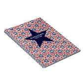 American Patriotic Star Red White Blue Pattern Notizblock (Rechte Seite)