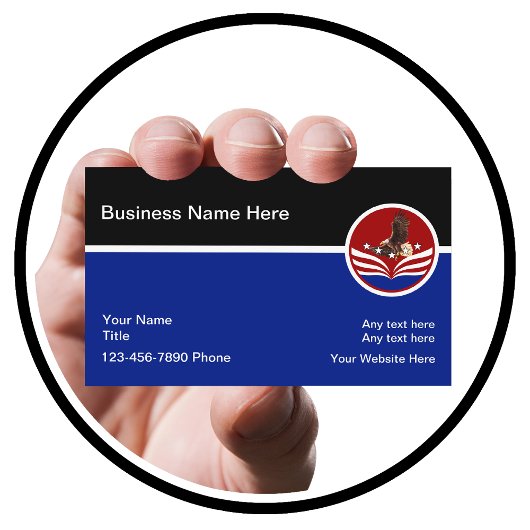 American Patriotic Theme Business Cards Visitenkarte
