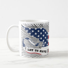 American Peace Eagle USA Flag Patriotische Kunst Kaffeetasse