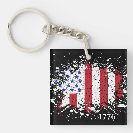 American Peace Flag 1776 American Staat National K Schlüsselanhänger (Vorderseite)