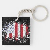 American Peace Flag 1776 American Staat National K Schlüsselanhänger (Rückseite)