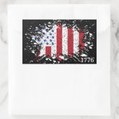 American Peace Flag 1776 American Staat National R Rechteckiger Aufkleber (Tasche)