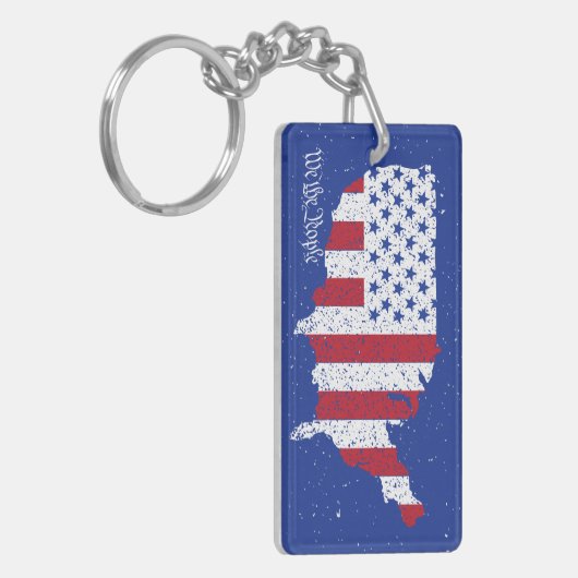 American Peace Flag America Staat National Schlüsselanhänger (Vorderseite links)
