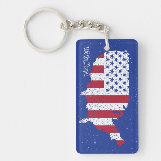 American Peace Flag America Staat National Schlüsselanhänger (Vorderseite)