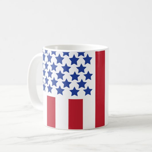 American Peace Flag American Staat National Coffee Kaffeetasse (Vorderseite Links)