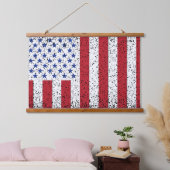 American Peace Flag American Staat National Hangin Wandteppich Mit Holzrahmen (Schlafzimmer)