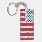 American Peace Flag American Staat National Keycha Schlüsselanhänger (Vorderseite links)