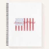 American Peace Flag Grunge + Staat National Notizblock (Vorderseite)