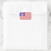 American Peace Flag Runder Aufkleber (Tasche)