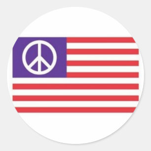 American Peace Flag Runder Aufkleber