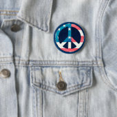 American Peace Sign grunge Button (Beispiel)