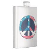 American Peace Sign grunge Flachmann (Rechts)
