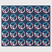 American Peace Sign grunge Geschenkpapier (Flach)