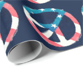 American Peace Sign grunge Geschenkpapier (Rolleneckpunkt)