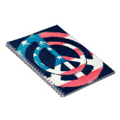 American Peace Sign grunge Notizblock (Rechte Seite)