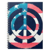American Peace Sign grunge Notizblock (Vorderseite)