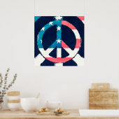 American Peace Sign grunge Poster (Küche)