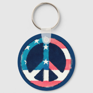 American Peace Sign grunge Schlüsselanhänger
