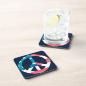 American Peace Sign grunge Untersetzer (Rechte Seite)
