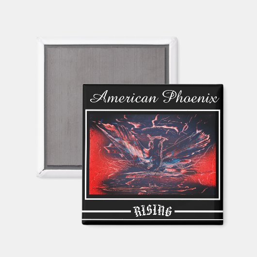American Phoenix Rising Magnet (Vorderseite/Rückseite)