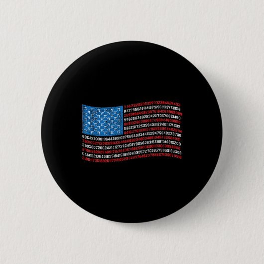 American Pi 4. Juli Mathematik Button (Vorderseite)