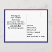 American Pickleball Grand Slam Birthday Postkarte (Rückseite)