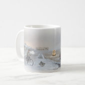 American Pie Nostalgischer Winter Road Jukebox Bec Kaffeetasse (Vorderseite Links)