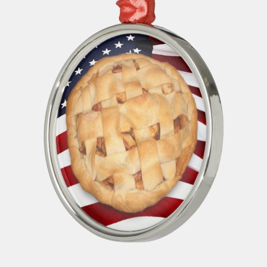 American Pie Silbernes Ornament (Links)